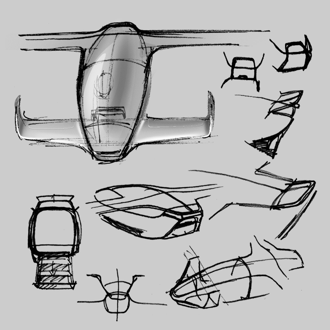 eVTOL Pen Sketches