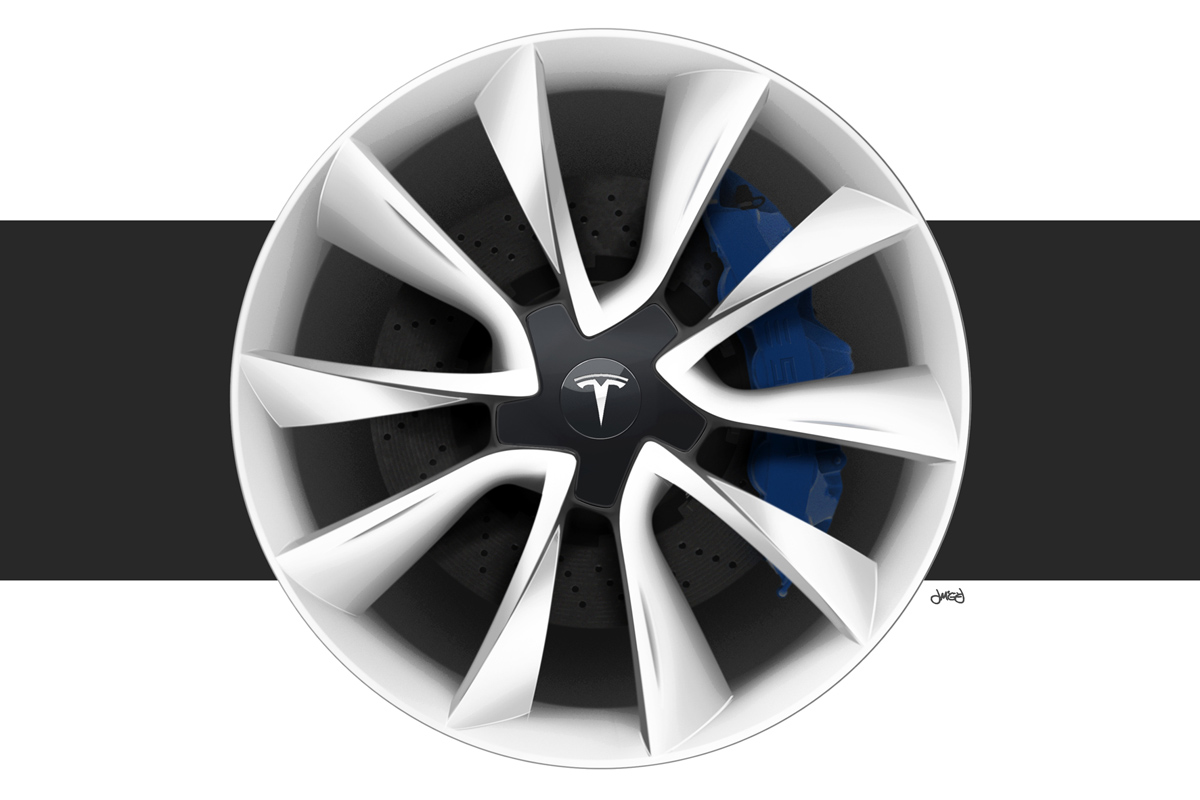 Model 3 Wheel Render