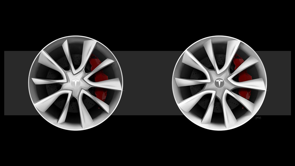 Model 3 Wheel Sketch 2