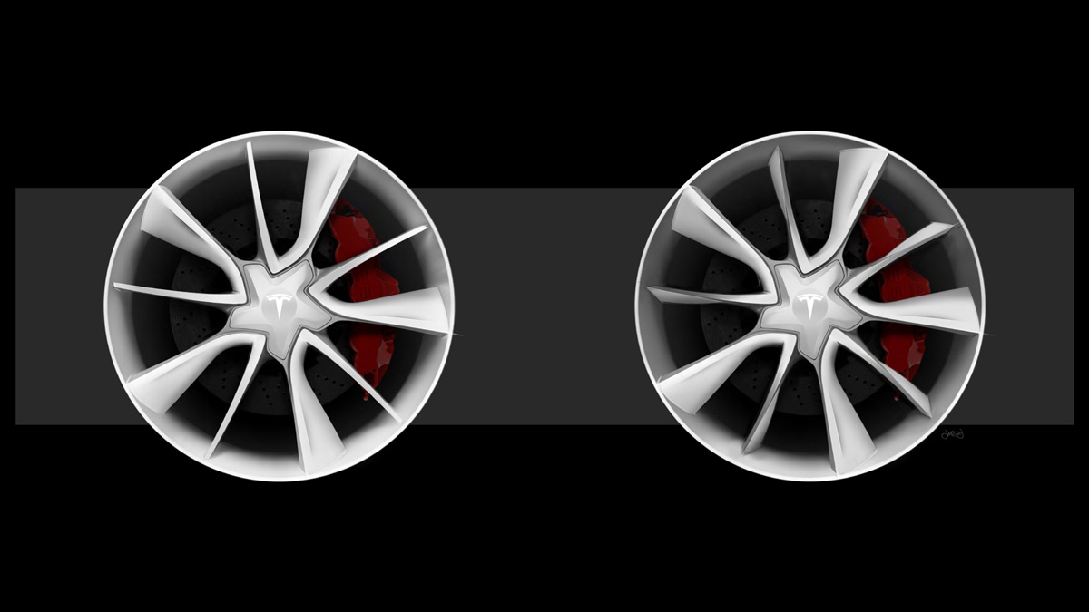 Model 3 Wheel Sketch